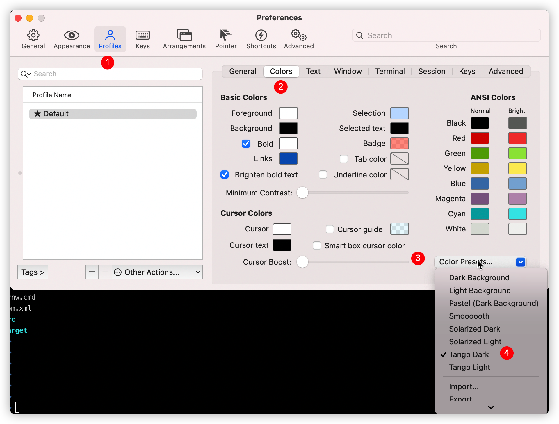 配色设置